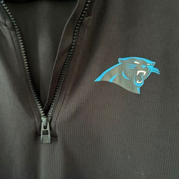 NFL Team Apparel Kids Boys XL 18 / 20 Carolina Panthers Quarter Zip Pullover NWT - Picture 4 of 5